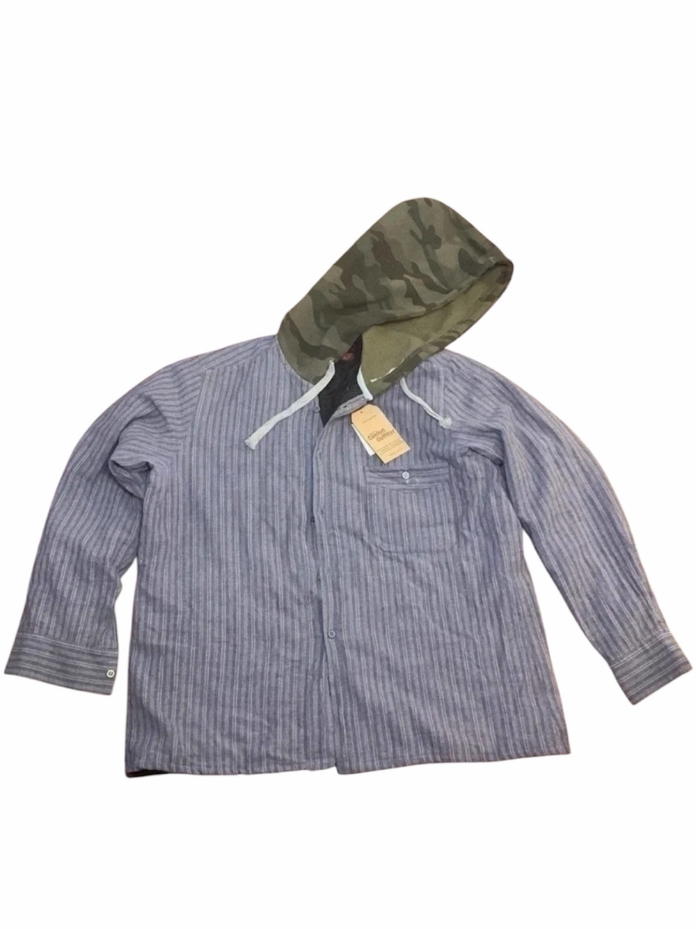 Comfort Outfitter Shacket Flannel Stripe Utility Jacket Men’s Sz XL NWT